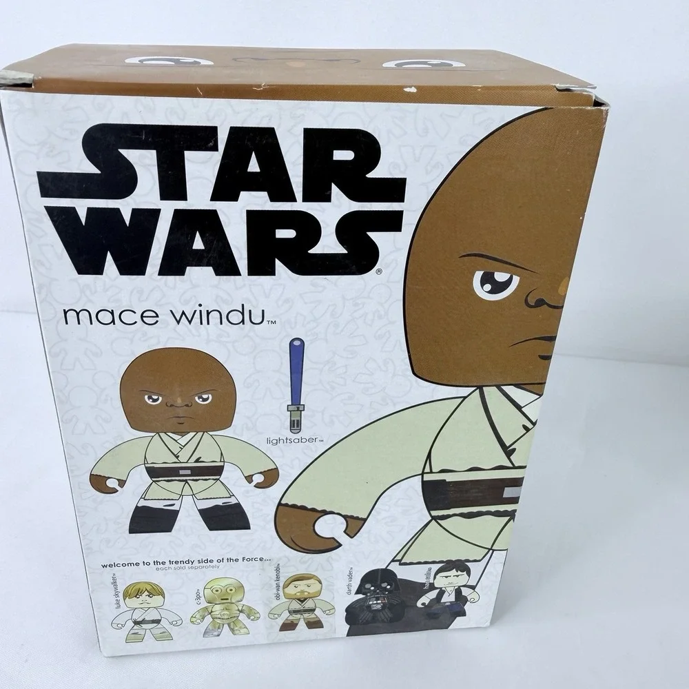 Star Wars Mighty Muggs Mace‎ Windu Vinyl Figure 2007 Hasbro